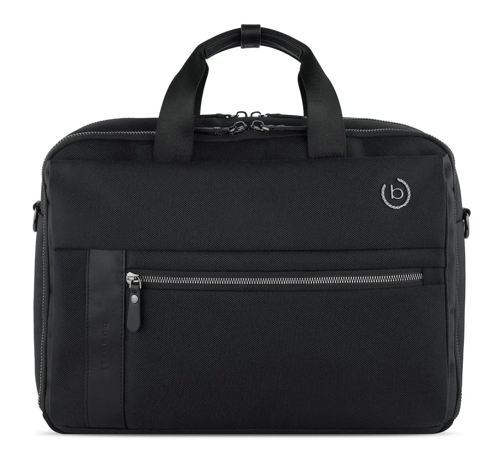 Mallette de Travail bugatti Sac d'Ordinateur Portable Noir avec Bandoulière
