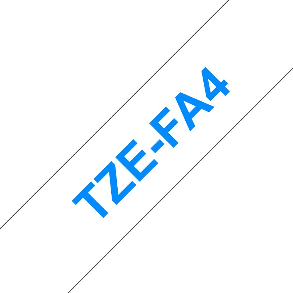 Brother TZE-FA4 Nastro Stirabile Blu Bianco 18mm Originale
