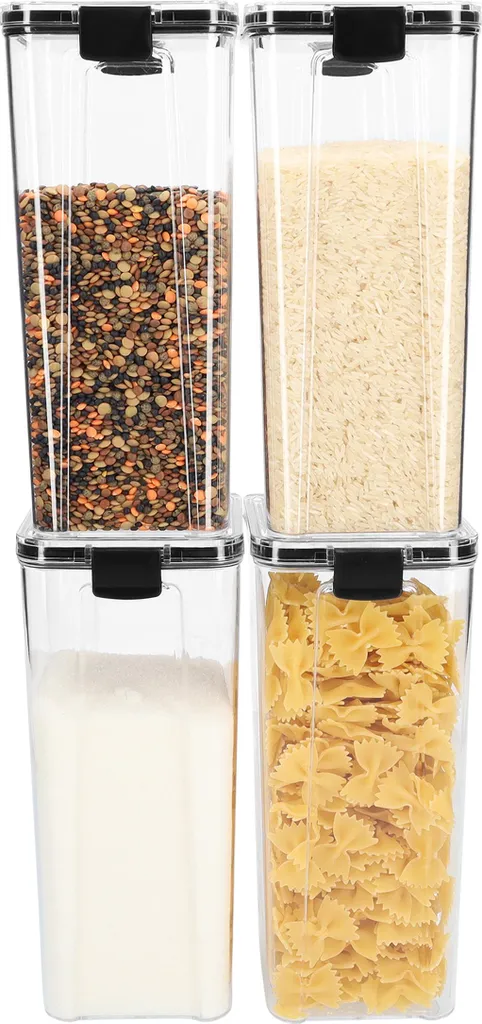 Organizzatori Cucina Krumble 1800ml - Set 4 Barattoli Plastica Premium