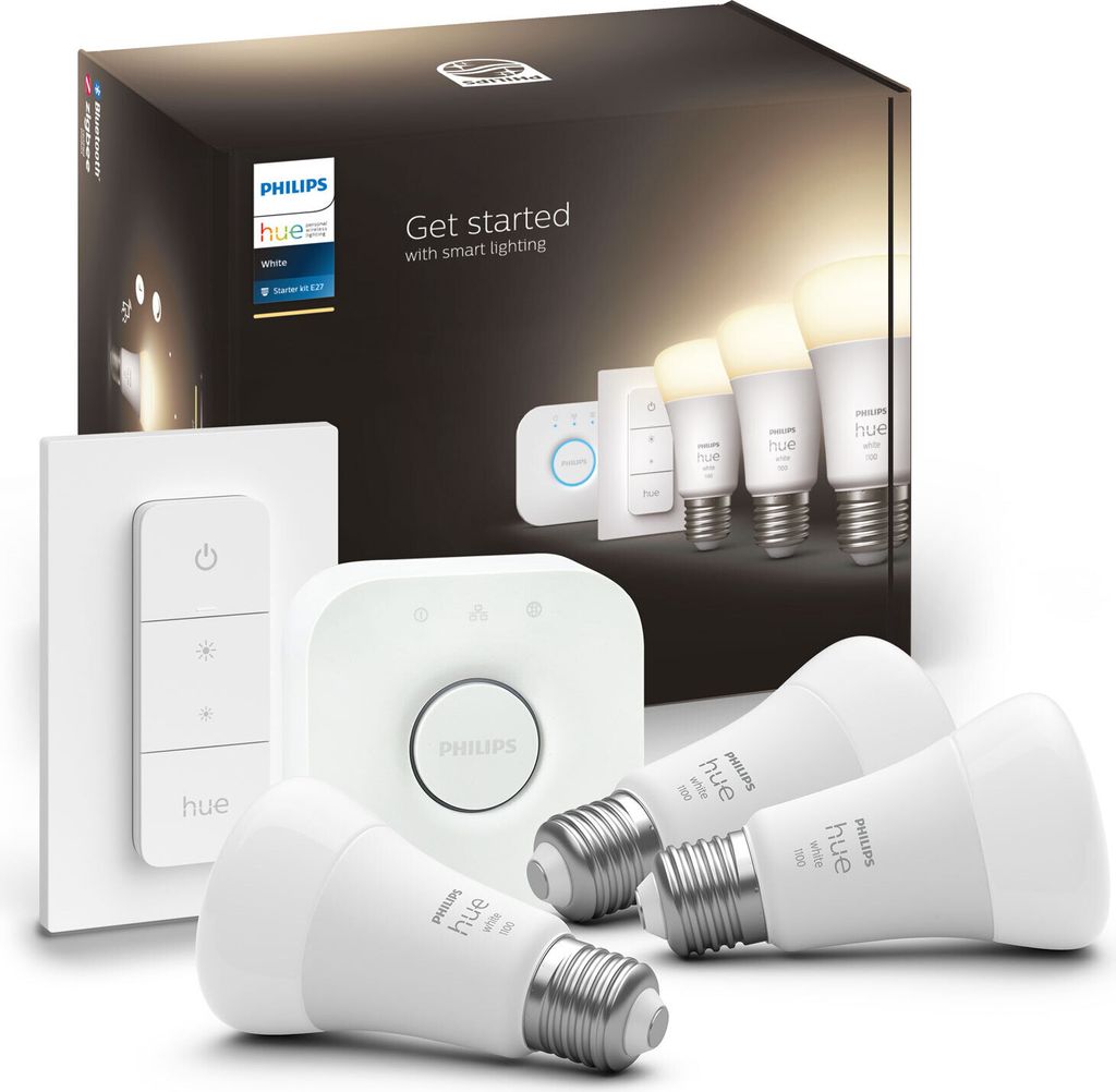 Hue Startkit Weiß 3 x E27 mit Fernbedienung Produktbild 