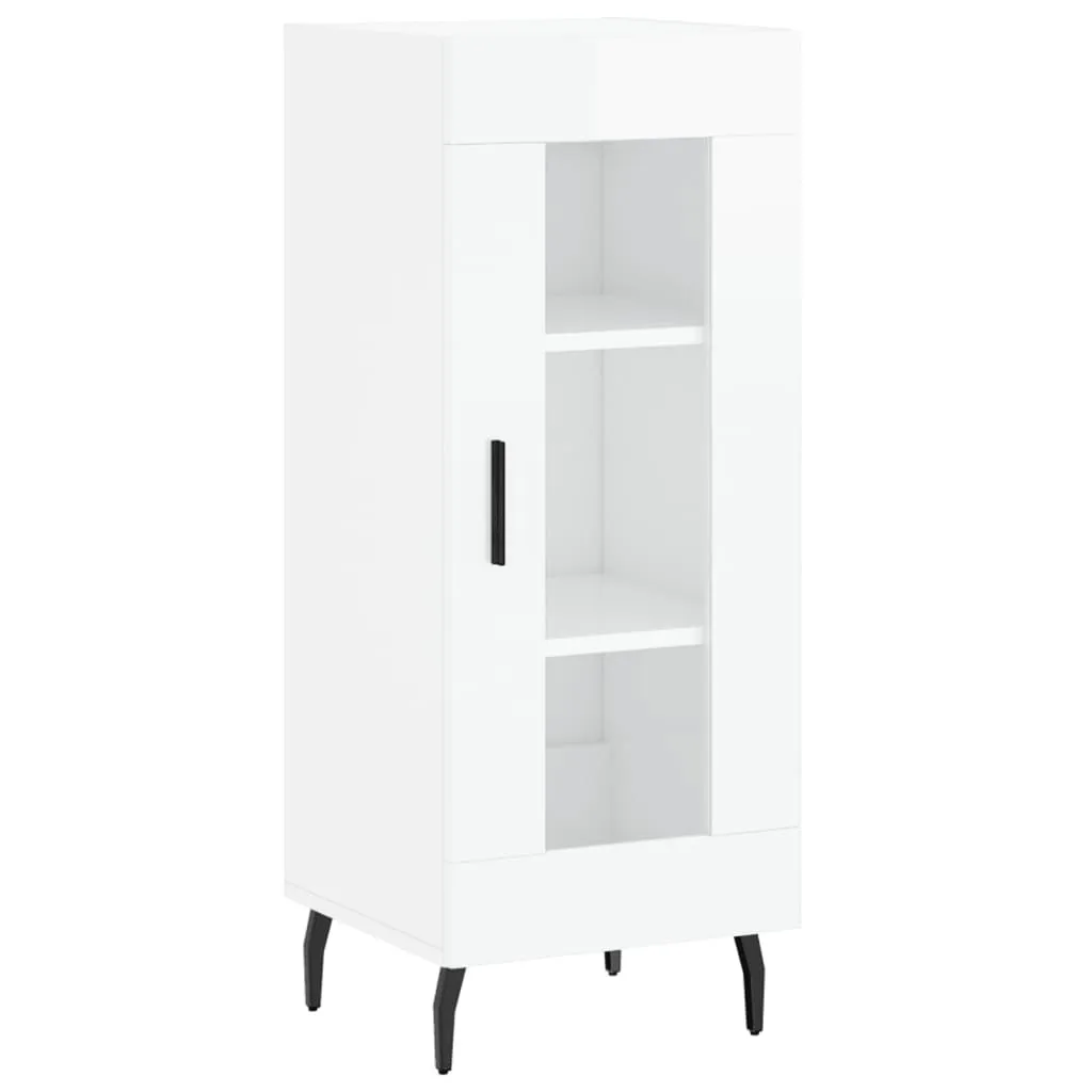 Mobiletto SYFAX™ Bianco Lucido 90cm | Credenza in Vero Multistrato