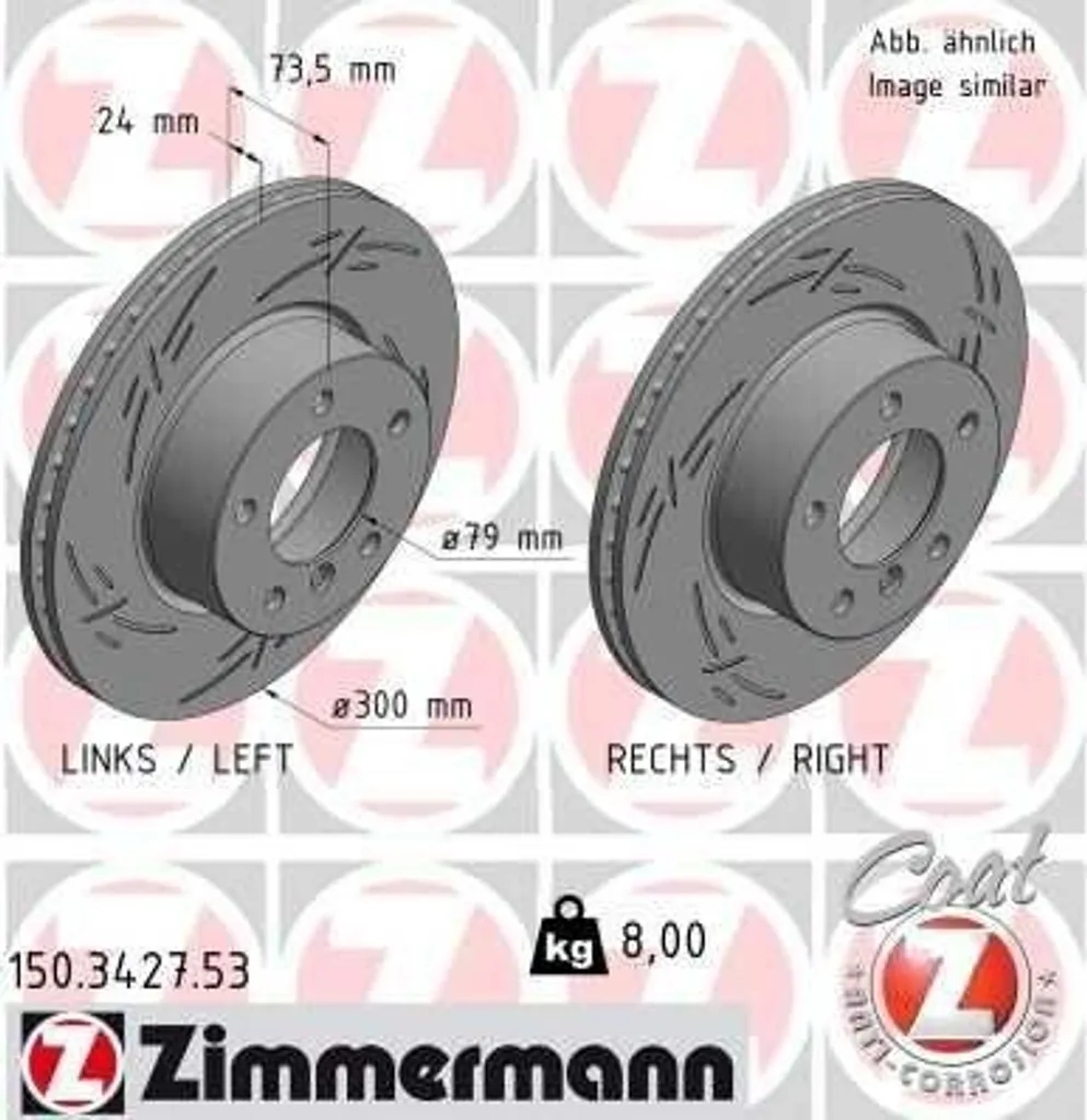 Disque de frein anti-vibration pour BMW Série 1 E81 et Série 3 E90