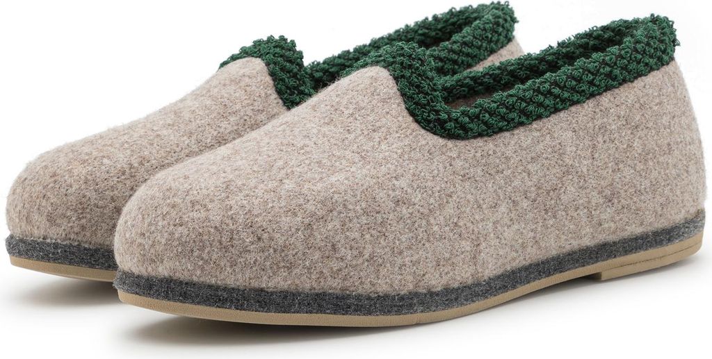 PANTOFFELMANN Filzhaussschuh Wollmischfilz Herren Damen Filzpantoffel warme leichte Hausschuhe grau 39