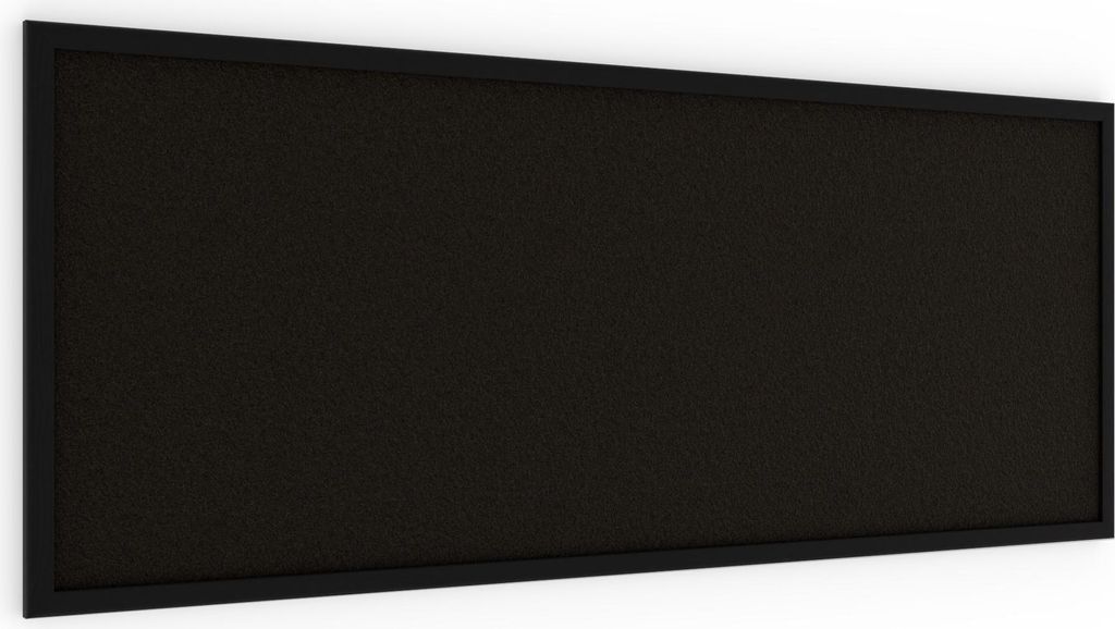 Bacheca in sughero nero 100x40 cm cornice in legno NERO Immagine del prodotto 