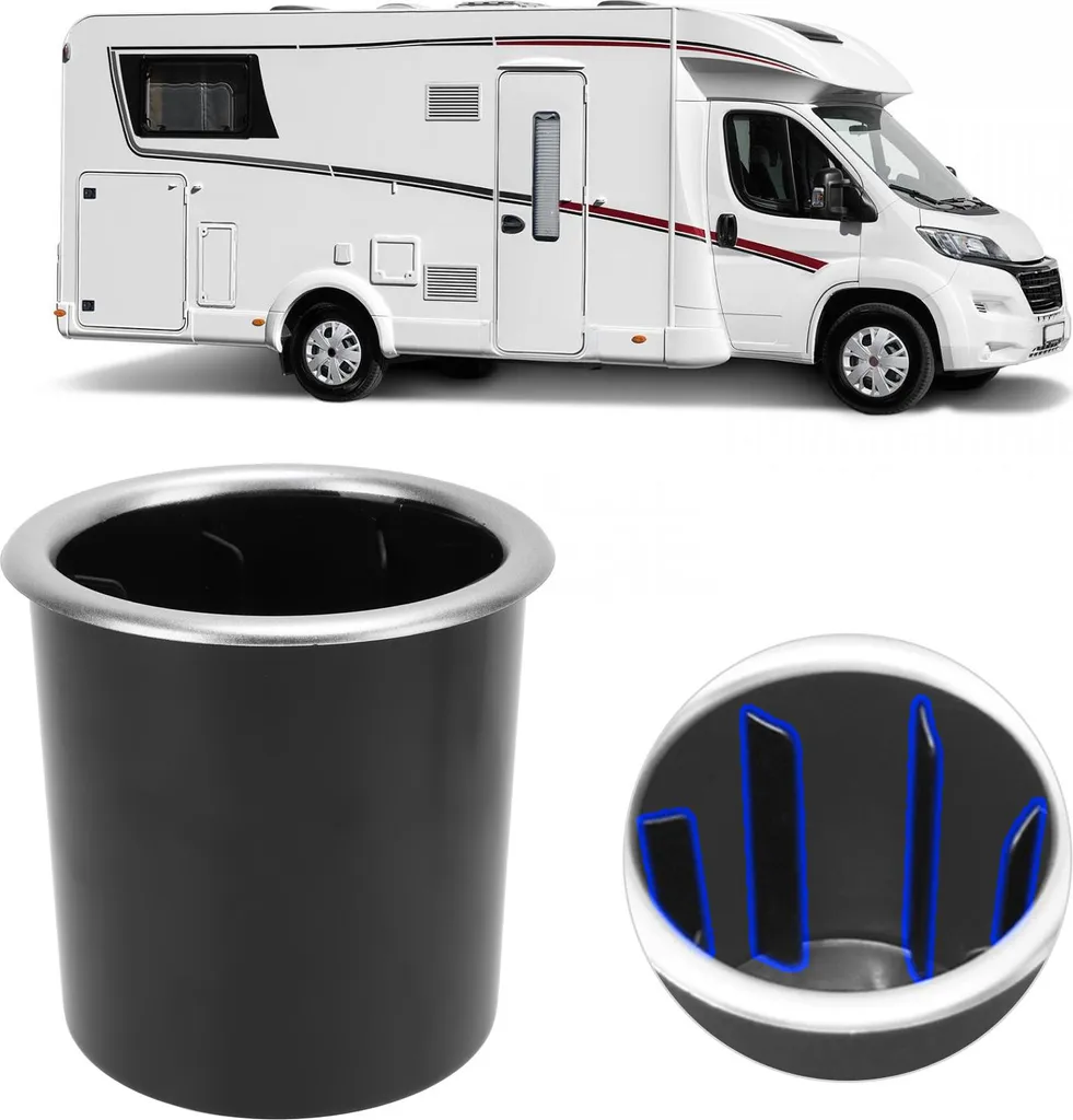Porte-gobelet encastrable pour Bateau et Terrasse - Insert 85mm 2 unités
