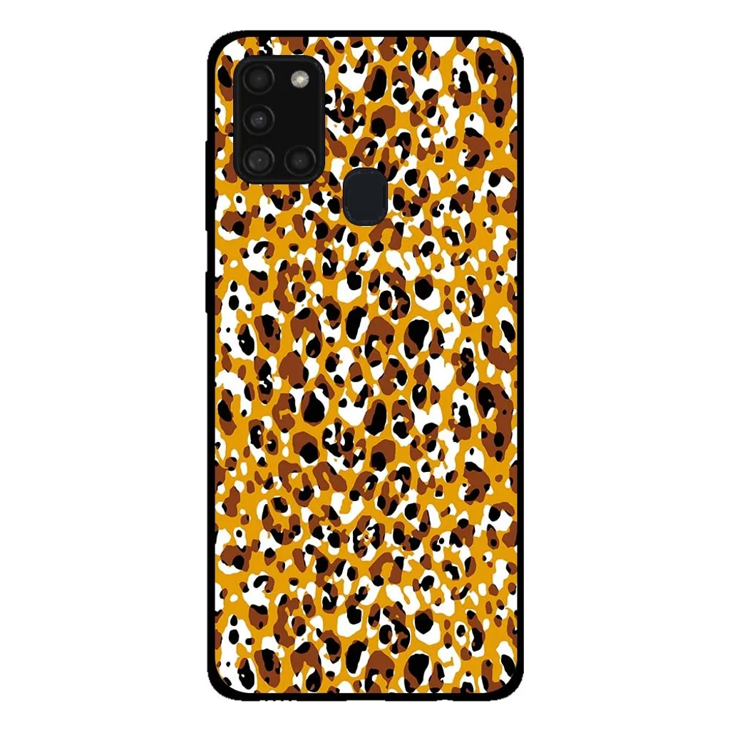 Custodia Samsung A21s Pantera e Bradipo - Cover TPU Marrone Smartphonica