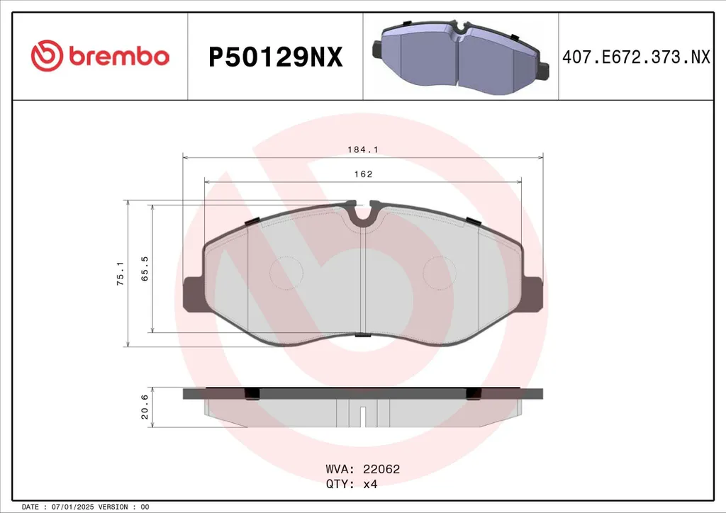 Plaquettes Frein XTRA CERAMIC Silencieuses pour MERCEDES-BENZ Type FJDA