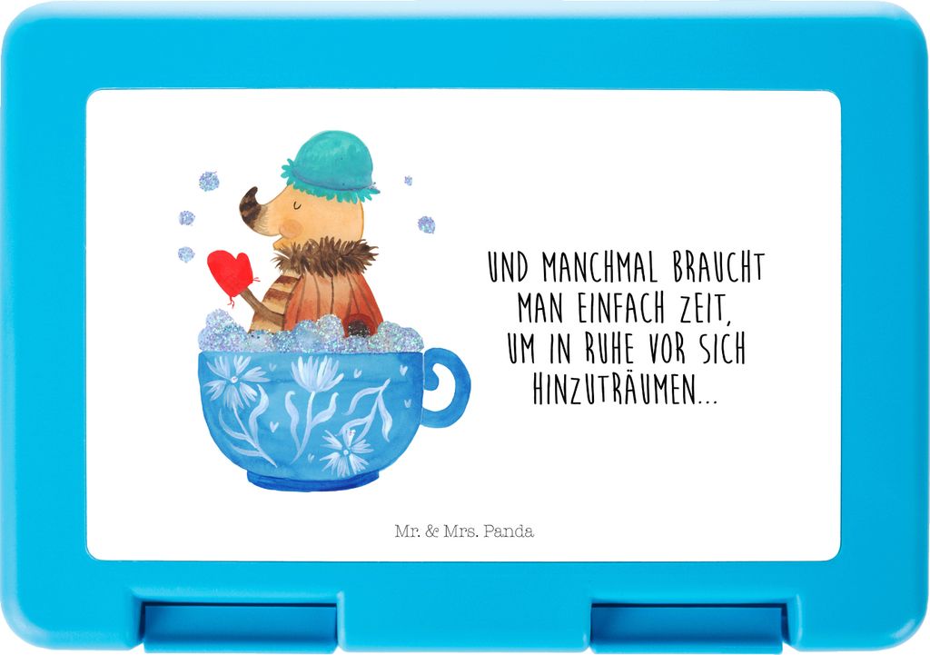 Mr. & Mrs. Panda Bento Box Nachtfalter Schaumbad - Weiß - Geschenk, Lustige Sprüche, Baden, Frühstücksdose, Lunchbox, Tasse, Ziele, Bad, Bentob...
