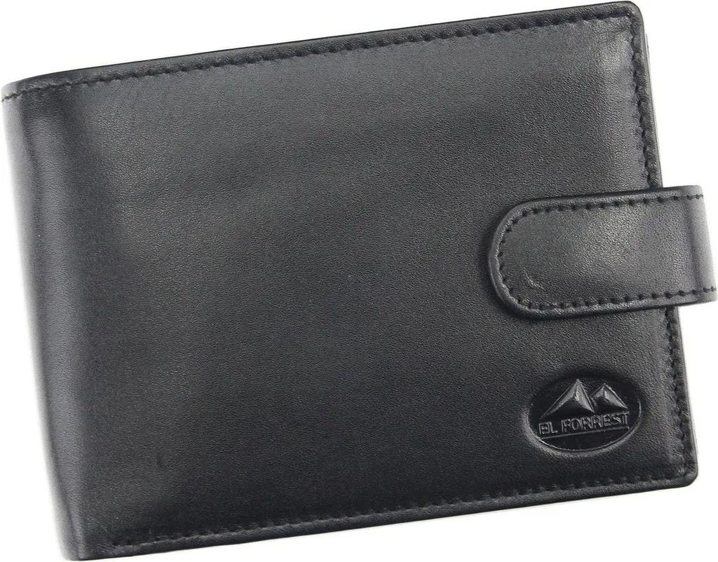 Portefeuille Homme EL FORREST 892-67 RFID Noir en Cuir Véritable Chic