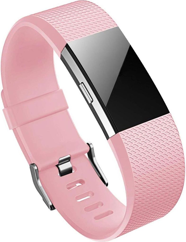 Sport Armband Gr. S für Fitbit Charge 2 Ersatzarmband Fitness Silikon Band Ersatzband, Rosa