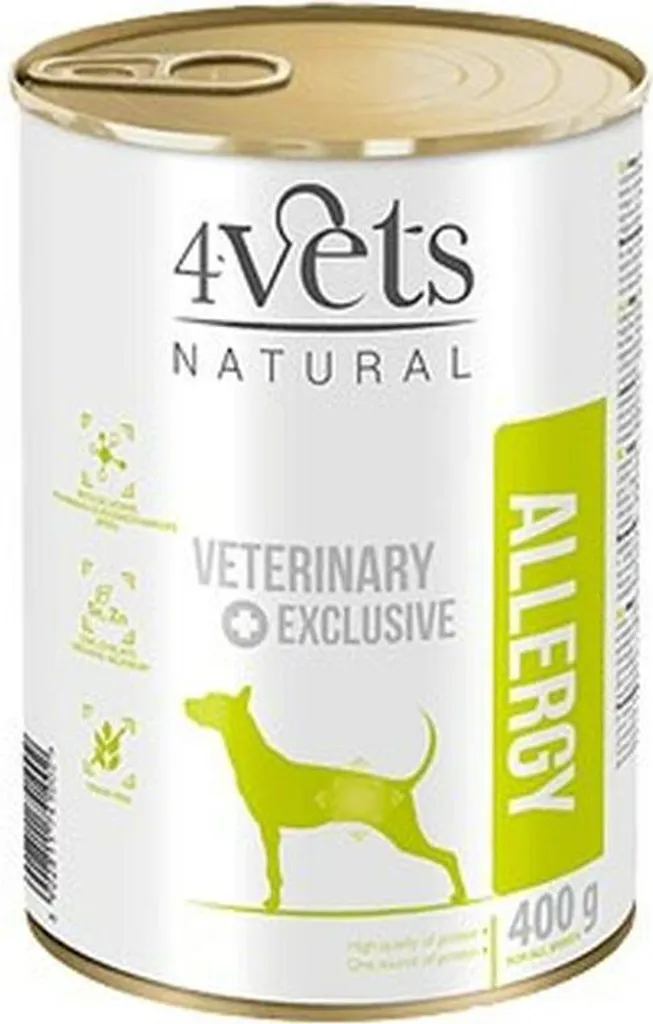 Stopper l'Intolérance du Chien avec 4Vets Natural Allergy Agneau 400g