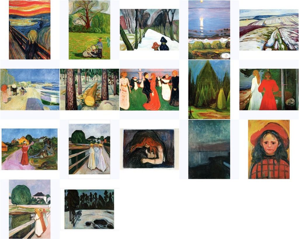 Kunstkarten-Komplett-Set Edvard Munch Produktbild 