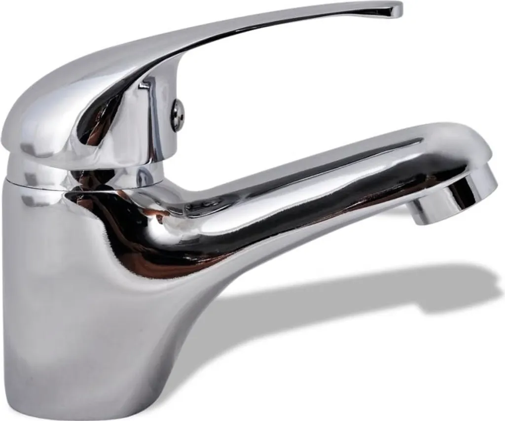 vidaXL Robinet mitigeur de lavabo chrome brillant pour salle de bain