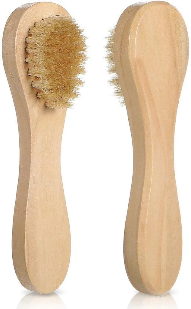 Kit de soins 3 brosses corps et visage en bois naturel - 14,5 x 4 cm