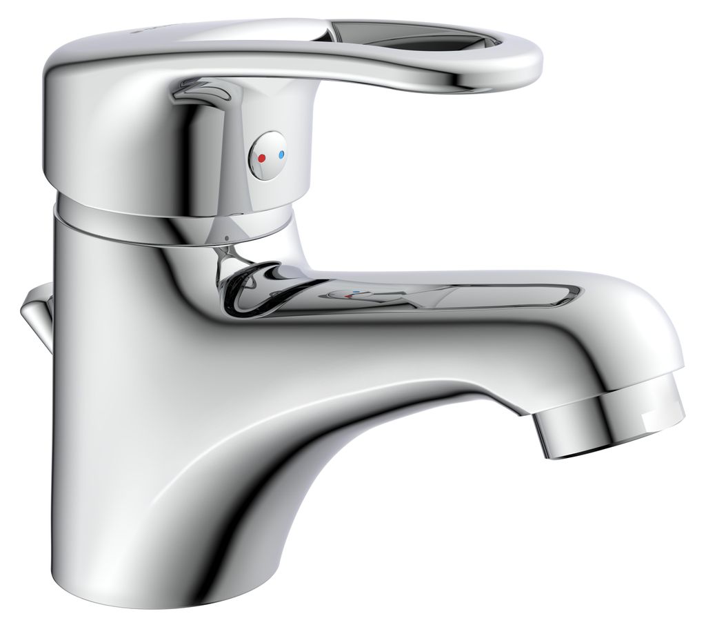 SCHÜTTE BATONI Waschtischarmatur mit Zugstange, Wasserhahn Produktbild 