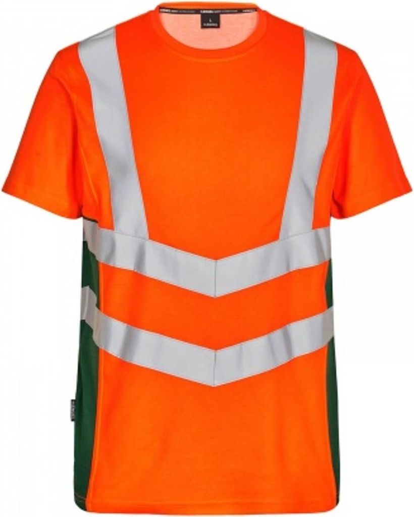 F. Engel Safety T-Shirt, Orange/Grün, Gr. 3XL Produktbild 