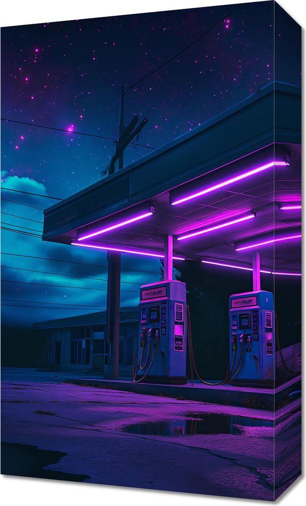 Bild 30x50cm Kraft der Neon Nacht