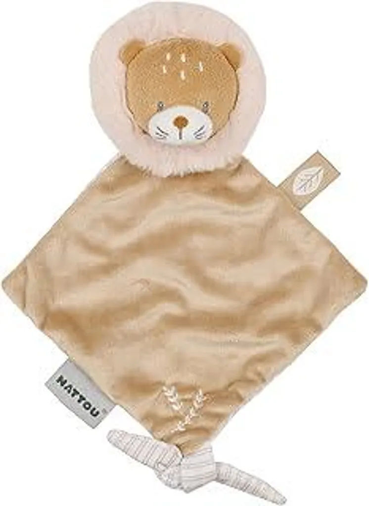 Nattou Flo, Oli & Ernest: Mini Copertina Leone Ernest Marrone 19cm