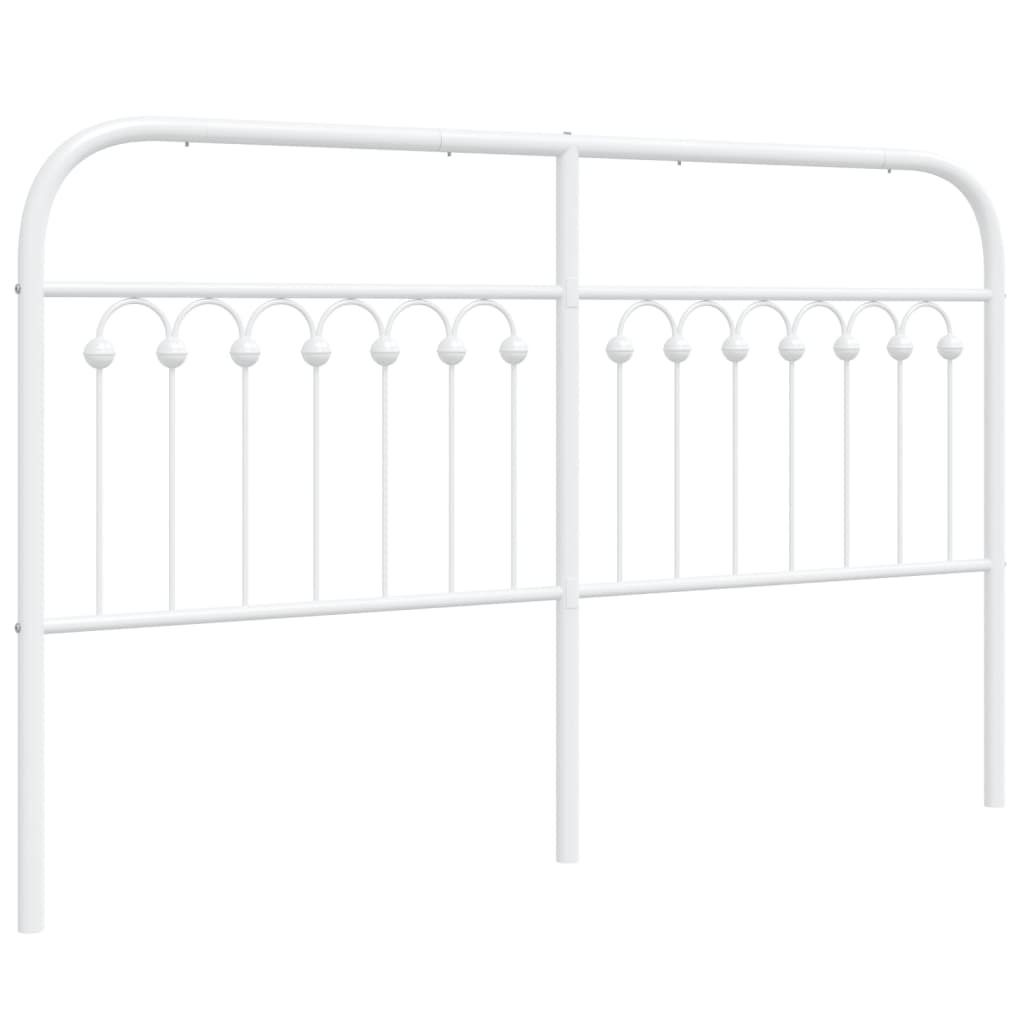 Ersatz-Kopfteil Metall Weiß 150 cm