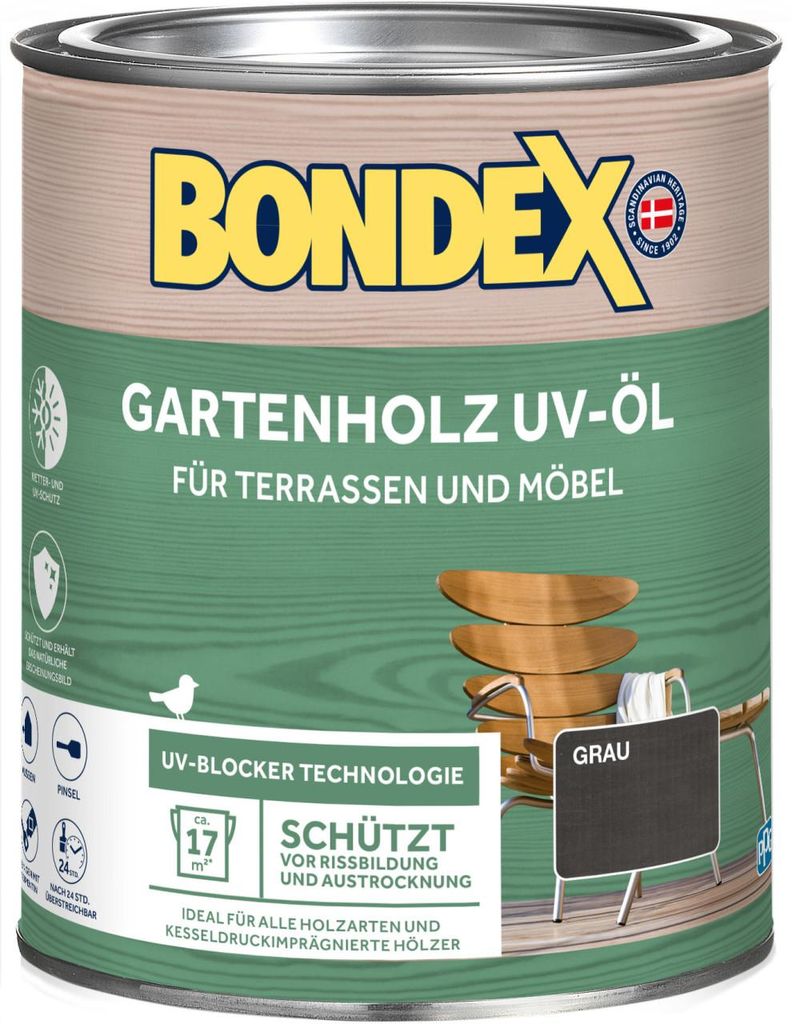 Bondex Holz Öl UV 750 ml grau Produktbild 