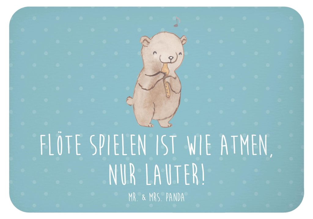Mr. & Mrs. Panda magnet Flöte Atem - Meeresbrise - Geschenk, Instrument, whiteboardmagnet, Notizhalter, Kammermusik, Lernen, Melodie, wandmagnet, ...