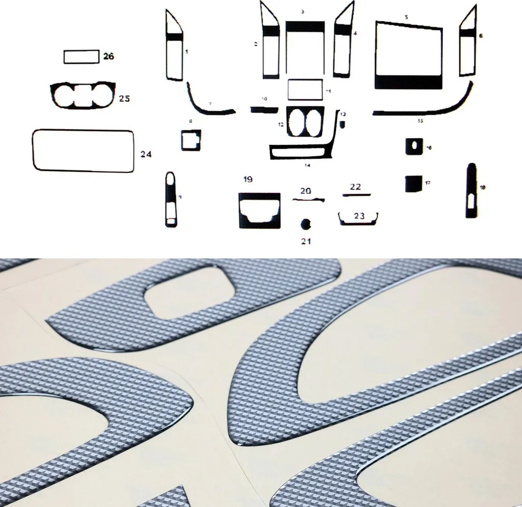 Accessori Interni Carbon Look Peugeot Boxer 2015-2024 | 26pz 3D Edition