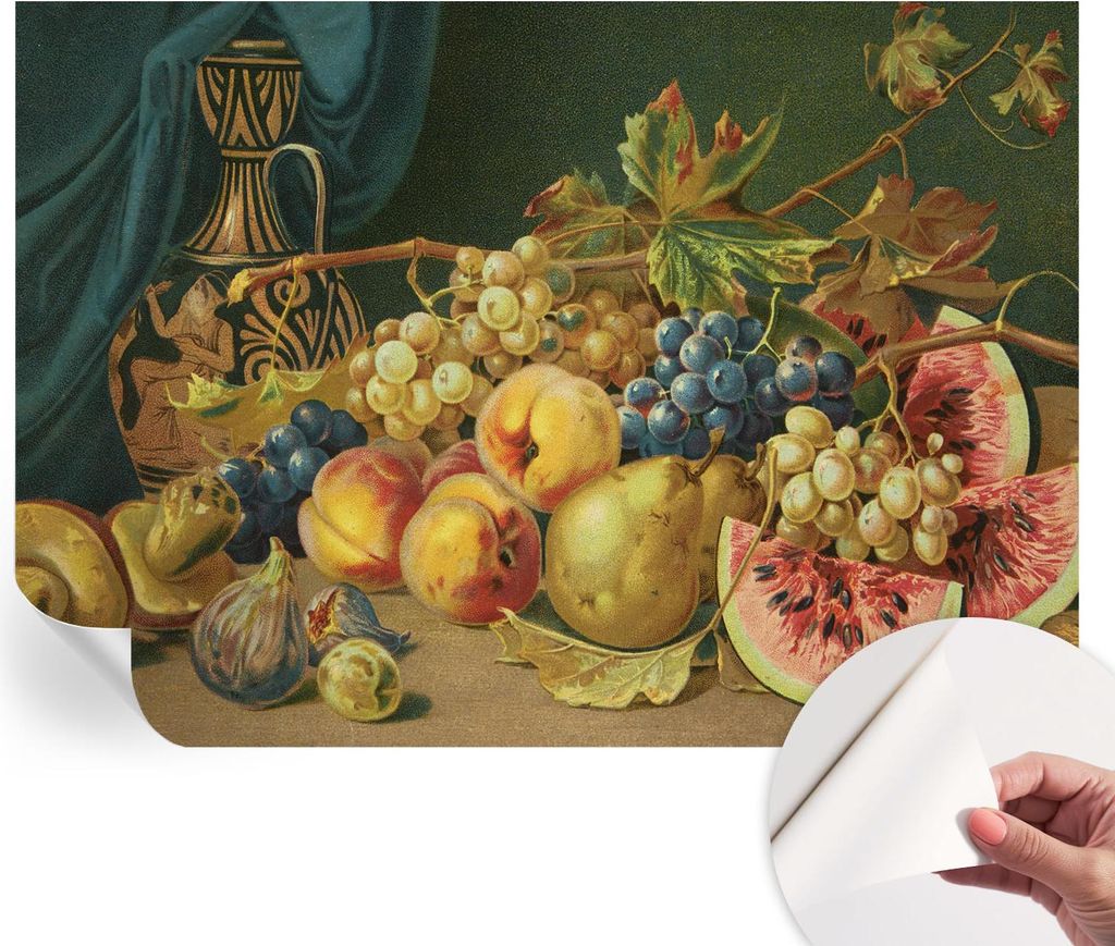 Selbstklebende Wandtapete - Dekorative Tapete für Wohnzimmer - Klebefolie für Wandbilder - Tapetenfolie für Wanddekoration - 208x146 cm - Frucht...