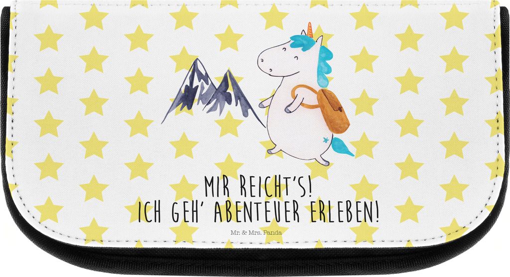Mr. & Mrs. Panda kulturtäschchen Einhorn Bergsteiger - Weiß - Geschenk, Urlaub, Reisen, Einhörner, Kosmetikbeutel, Abenteuer, Make-up Täschchen...