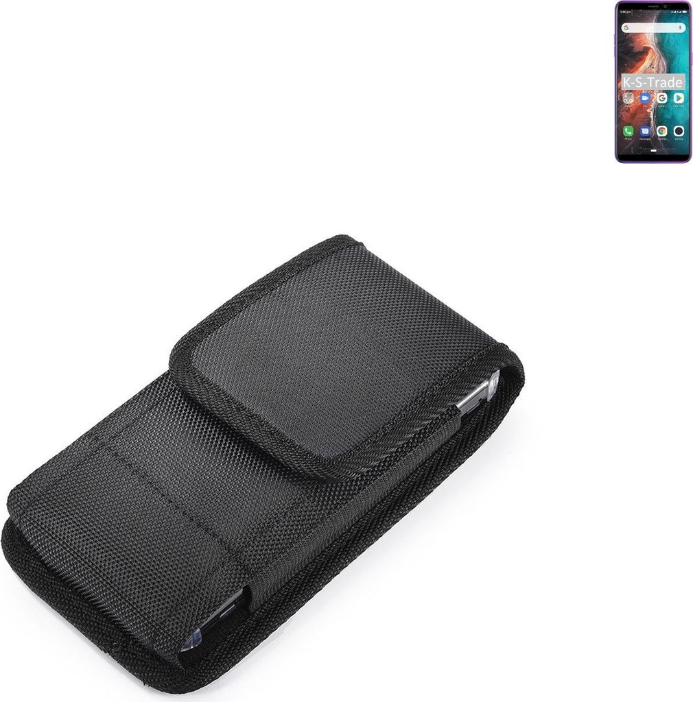 Holster Gürteltasche kompatibel mit Ulefone P6000 Plus Holster Gürtel Tasche wasserabweisend Handy Hülle Schutz Hülle Outdoor schwarz K-S-Trade