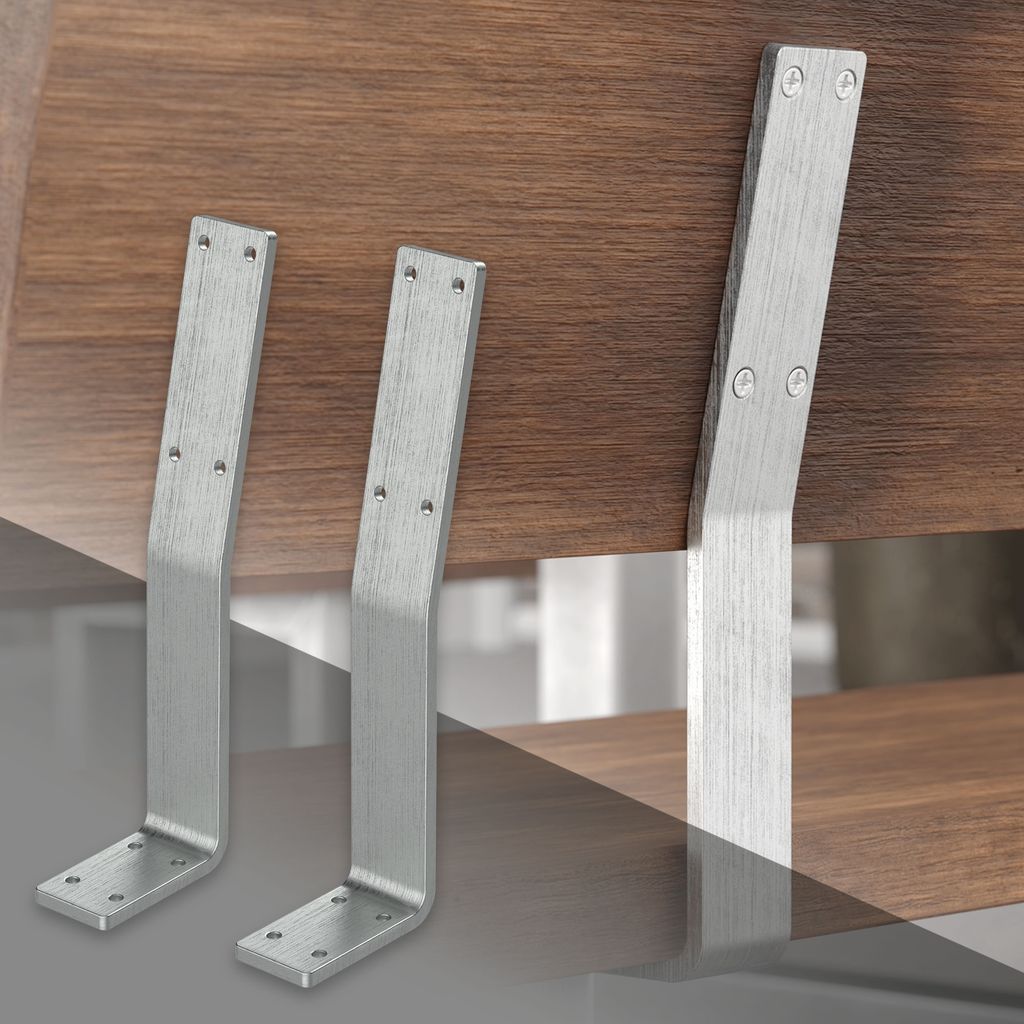 ML-Design 2x Rückenlehnenhalterung, Silber, aus Stahl, für Produktbild 