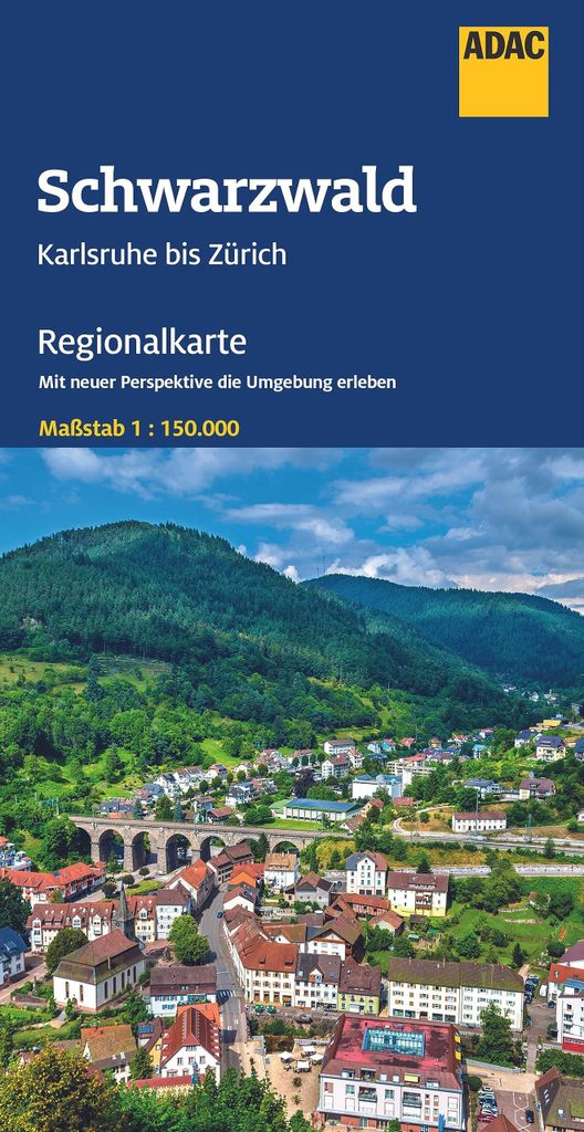 ADAC Regionalkarte 14 Schwarzwald 1:150.000: Karlsruhe bis Zürich - Straßenkarte und Autokarte