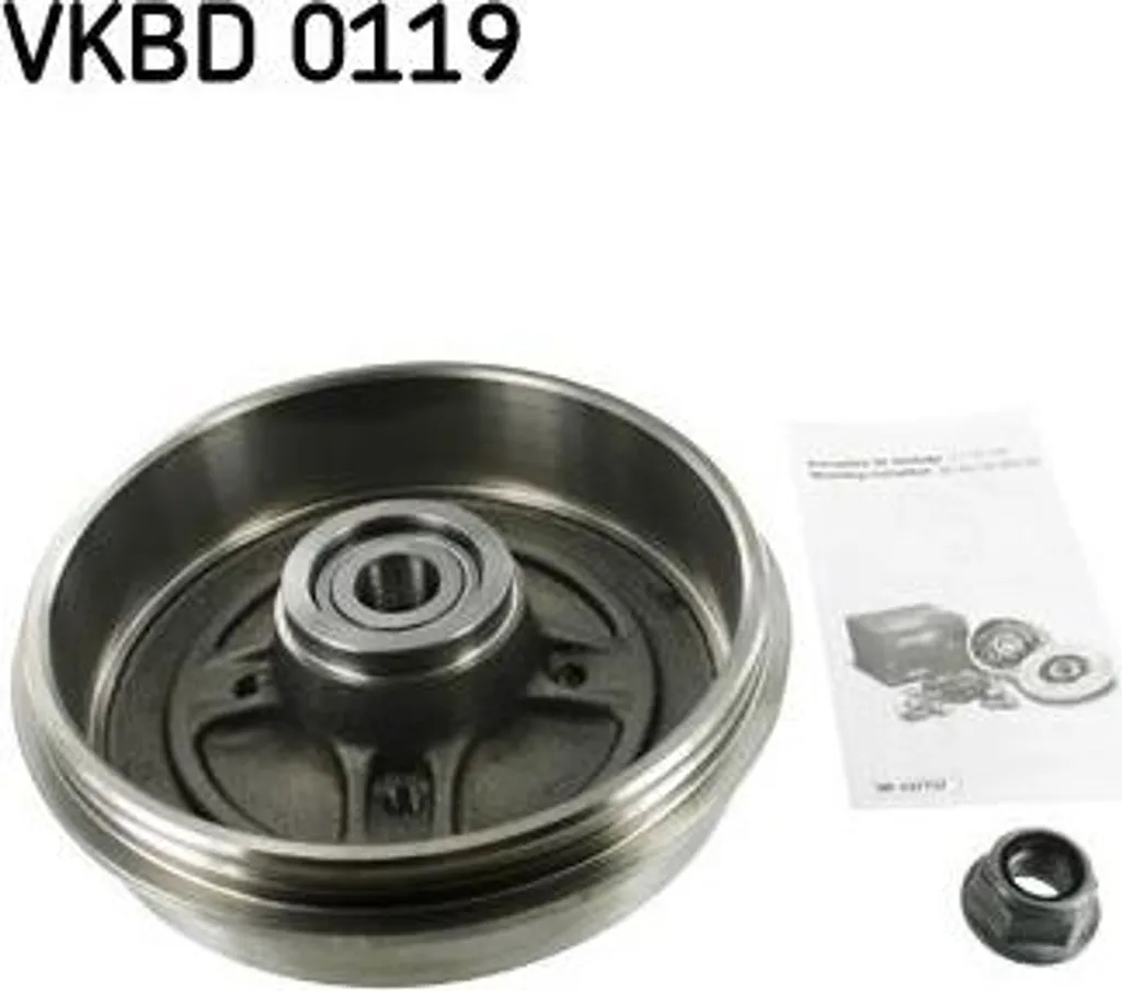 Remplacement tambour de frein arrière Kangoo : SKF VKBD 0119 complet