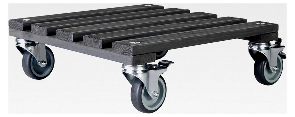 Pflanzroller Terrassenroller Outdoorroller Transportroller Balkonroller Blumenroller Kübelroller Holzroller Valenzia 40.1TP (Schiefergrau)