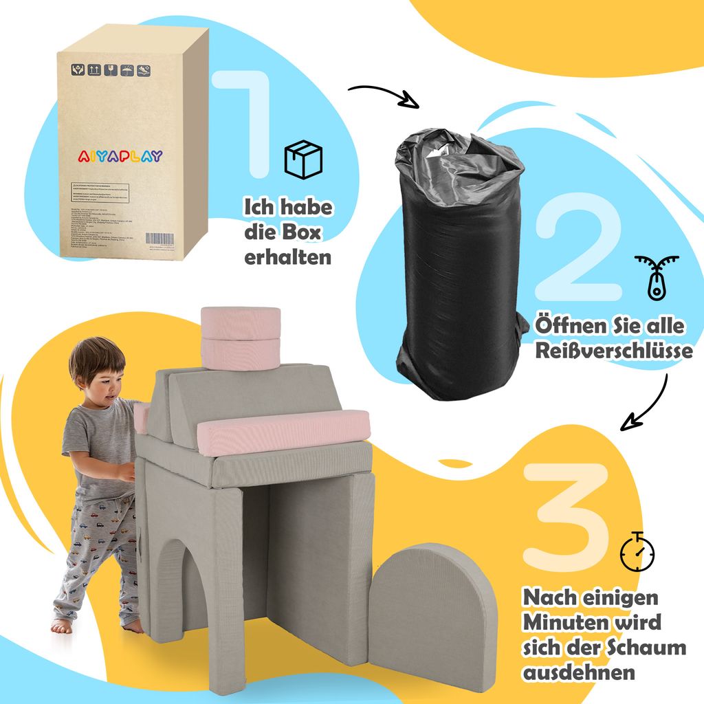 AIYAPLAY pohovka na hraní, 12dílná dětská pohovka, Obrázek produktu 7