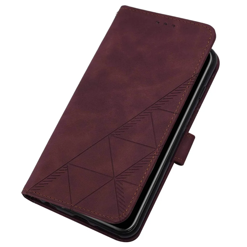 Cover Protettiva iPhone XS Max: Portafoglio Rosso con Goffratura Stand - 5