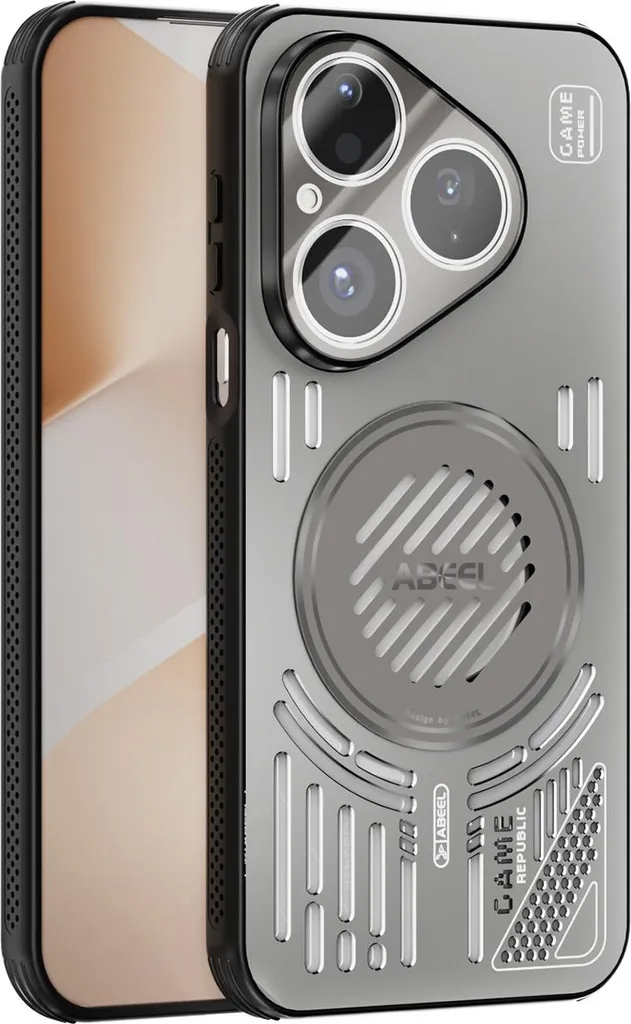 Custodia Minimalista Huawei Pura 80 in Alluminio Grigio Magnetica