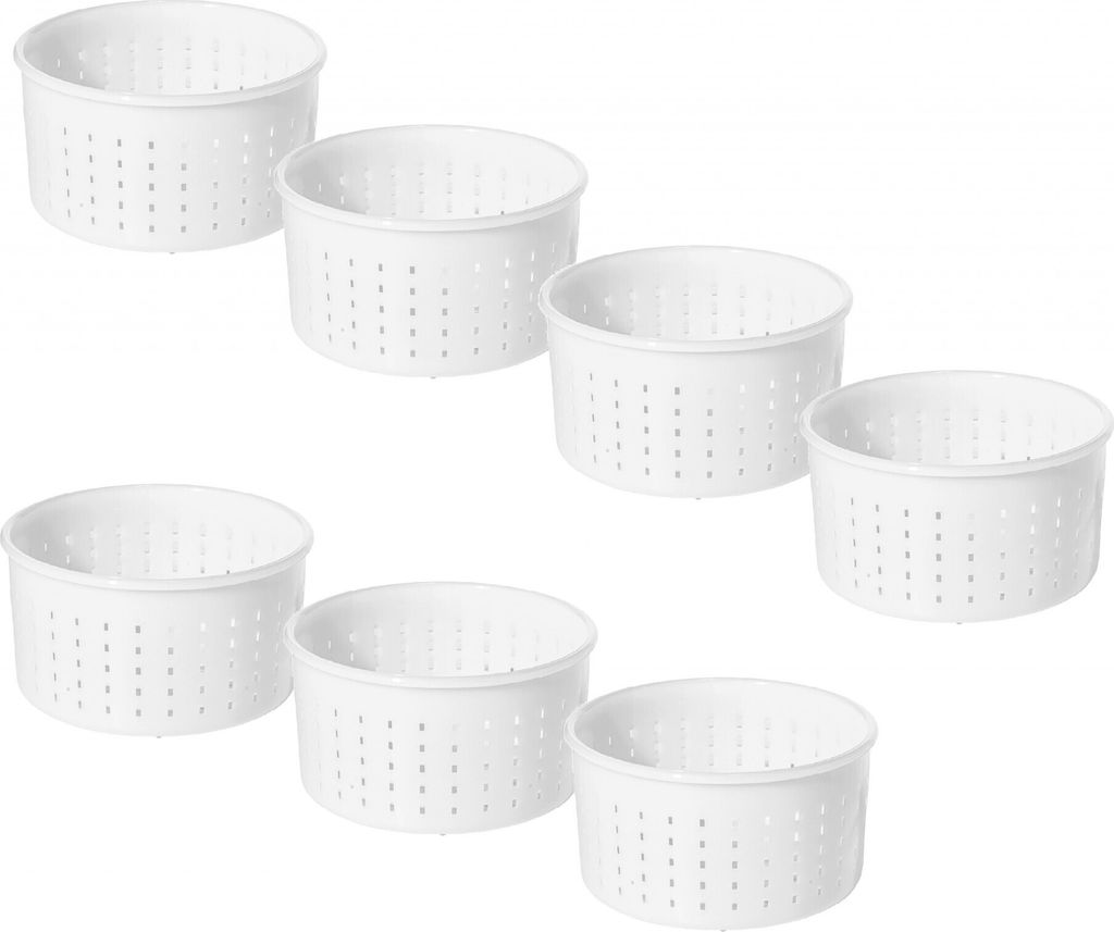 7 x Kunststoff Käseform 13x7cm - 0.9kg Caciotta, Käse Form, Kaseform, Kase Form, Käse Formen, Käseformen