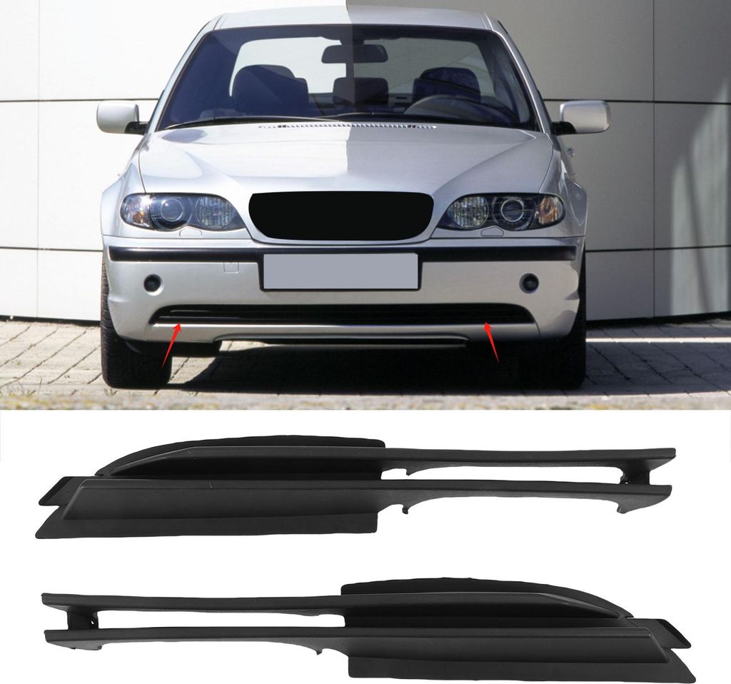 Paar Frontstoßstangengitter links rechts 51117032613 Ersatz für 320i 325i 325xi E46 Basislimousine