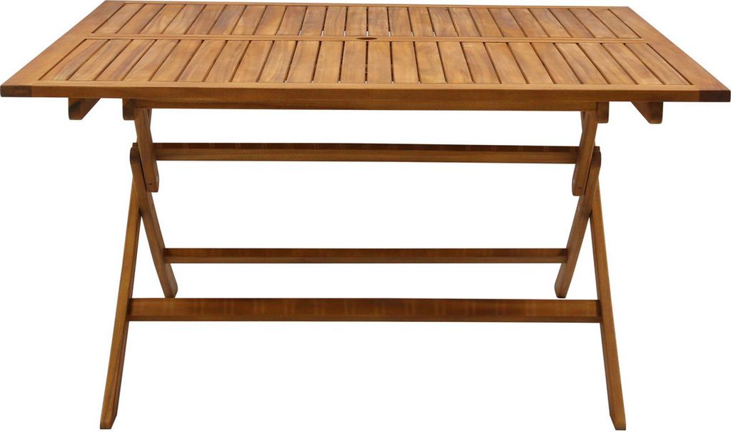 Miliboo - Quadratischer klappbarer Gartentisch aus Massivholz B140 cm SANTIAGO