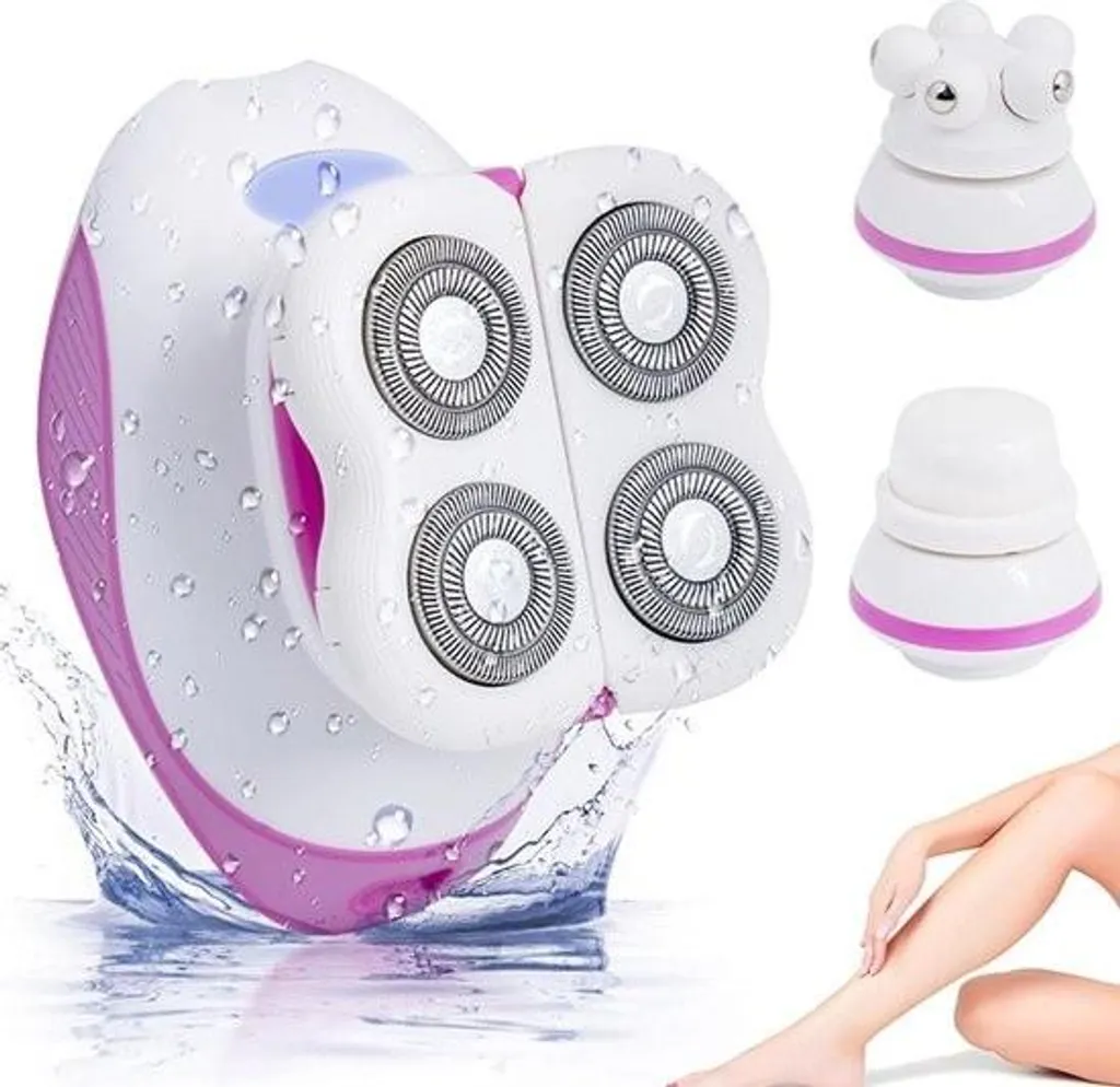 Rasoir multifonction 3 en 1 rechargeable avec brosse nettoyante
