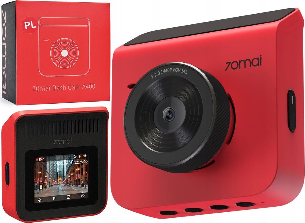 70Mai A400 Dash Cam Red Zdjęcie produktu 