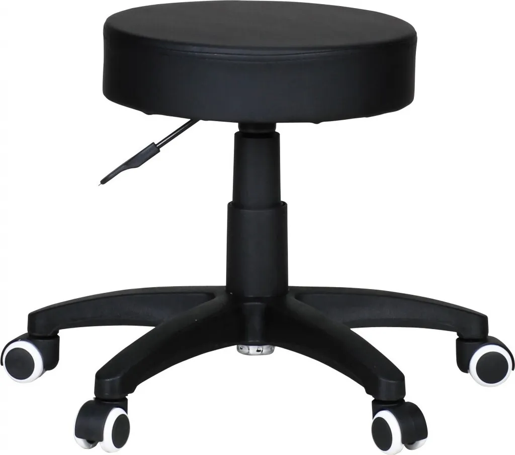 Tabouret de travail sans dossier réglable en hauteur similicuir - 3
