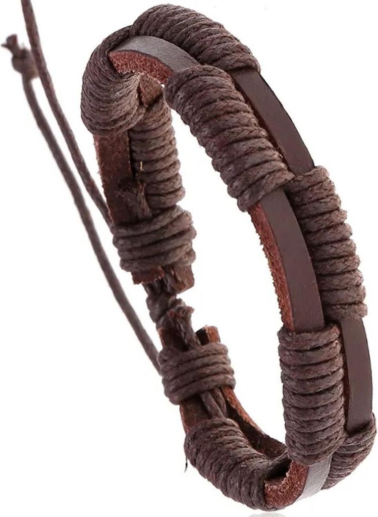 Derian Armband - Stilvolles Herrenarmband in Braun aus Kunstleder KP33151