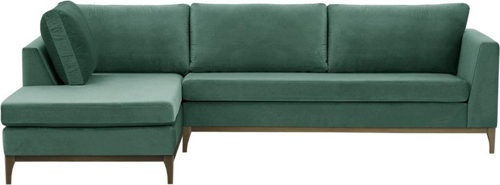 Linksseitiges Ecksofa Gosena Wood-Velluto 12-wax black