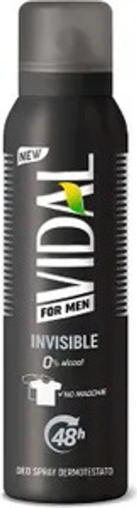 Vidal Invisible for Men Deodorant Spray 150ml 48h