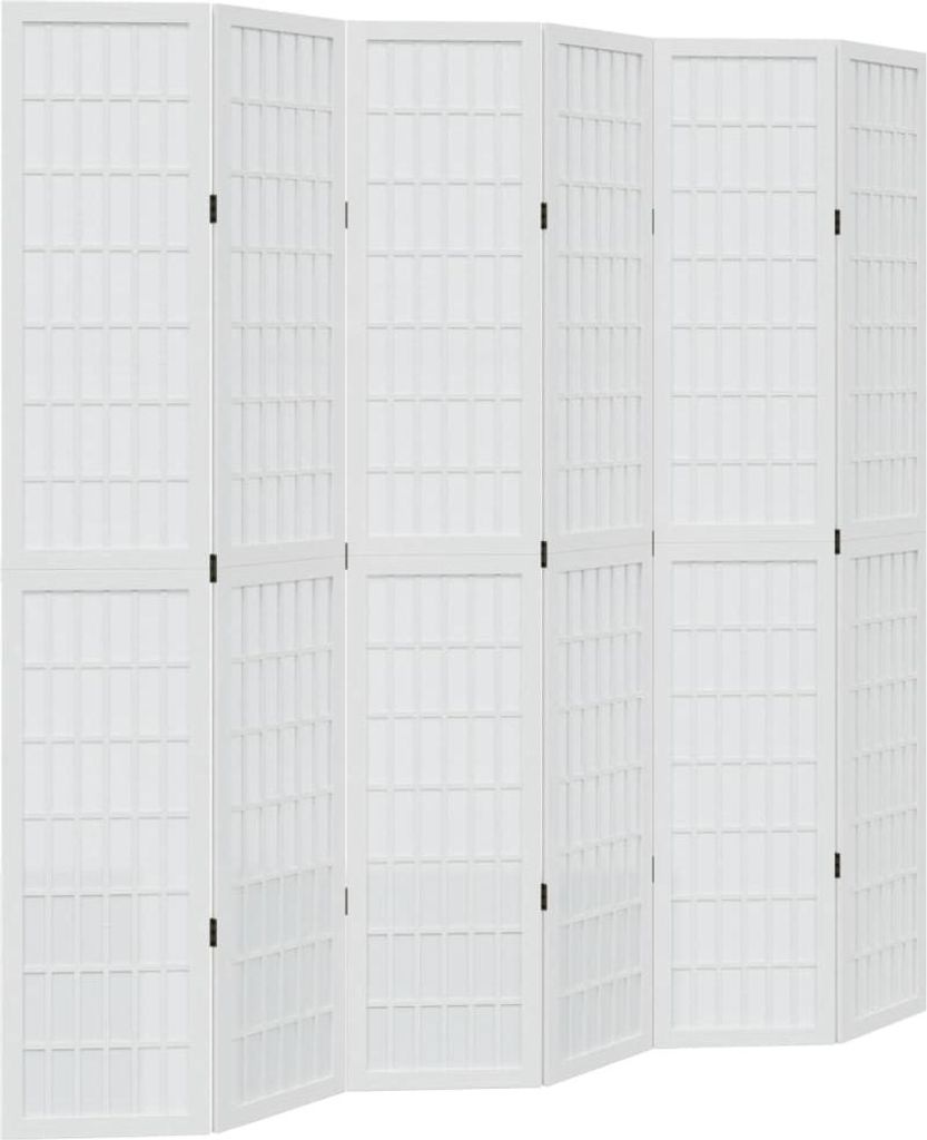 A white room divider is shown from a slightly diagonal angle.
