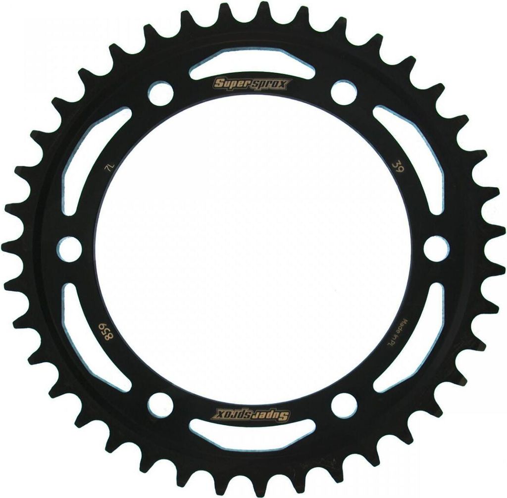 Stahl-Kettenrad Supersprox 530 - 39Z (schwarz) RFE-859:39-BLK|ID 130,0 LK 150,0 6-Loch