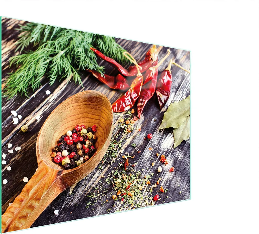Tagliere Vetro 52x40 Spezie Colorate: L'Accessorio Cucina Indispensabile