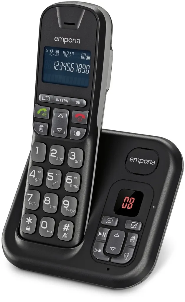 Téléphone sans fil pour personnes âgées Emporia TH21AB avec répondeur