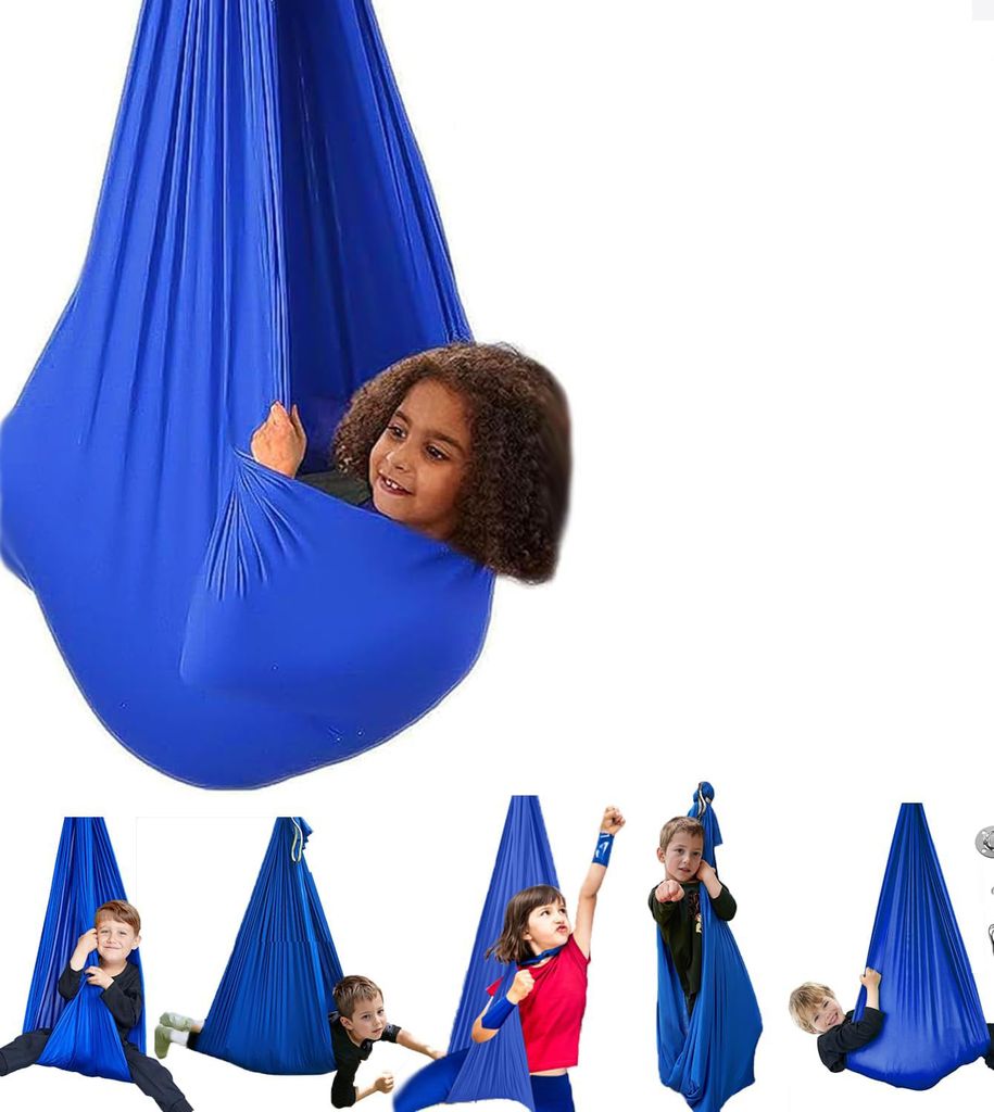 Sensorische Schaukel 100x280Cm Mit Wandhalterung, Therapeutische Hängematte Für Kinder Und Erwachsene, Vielseitig Einsetzbare Physiotherapie Scha...
